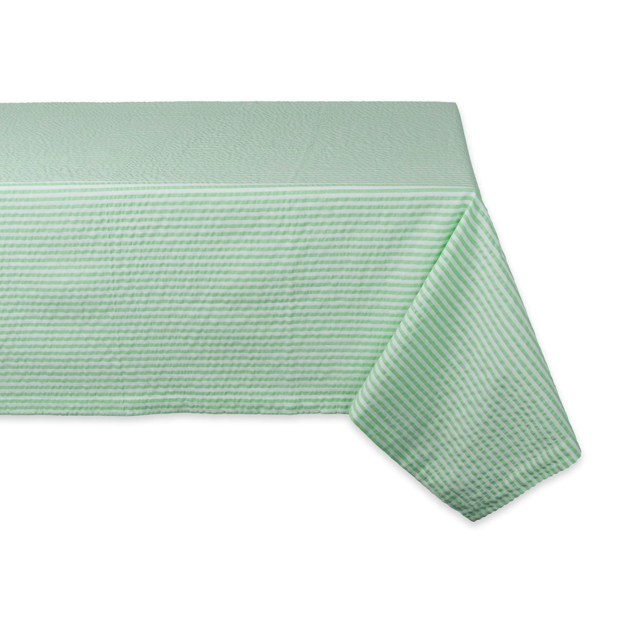 Dii French Blue Seersucker Tablecloth