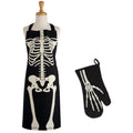 Dii Skeleton Print Apron Oven Mitt Kitchen Set