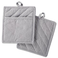 Dii Solid Chambray Potholder Set Set Of 2
