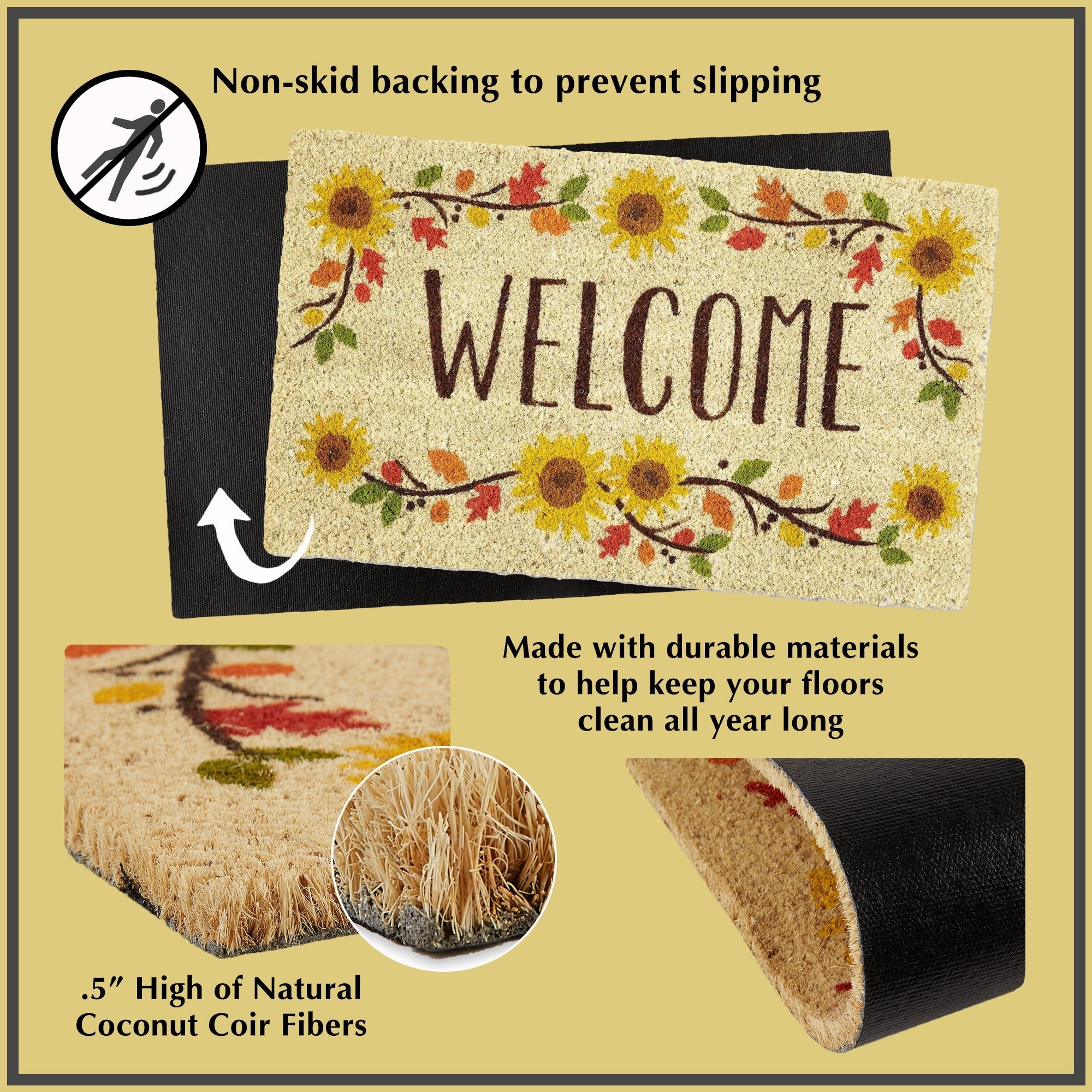 Dii Gray Hello Doormat