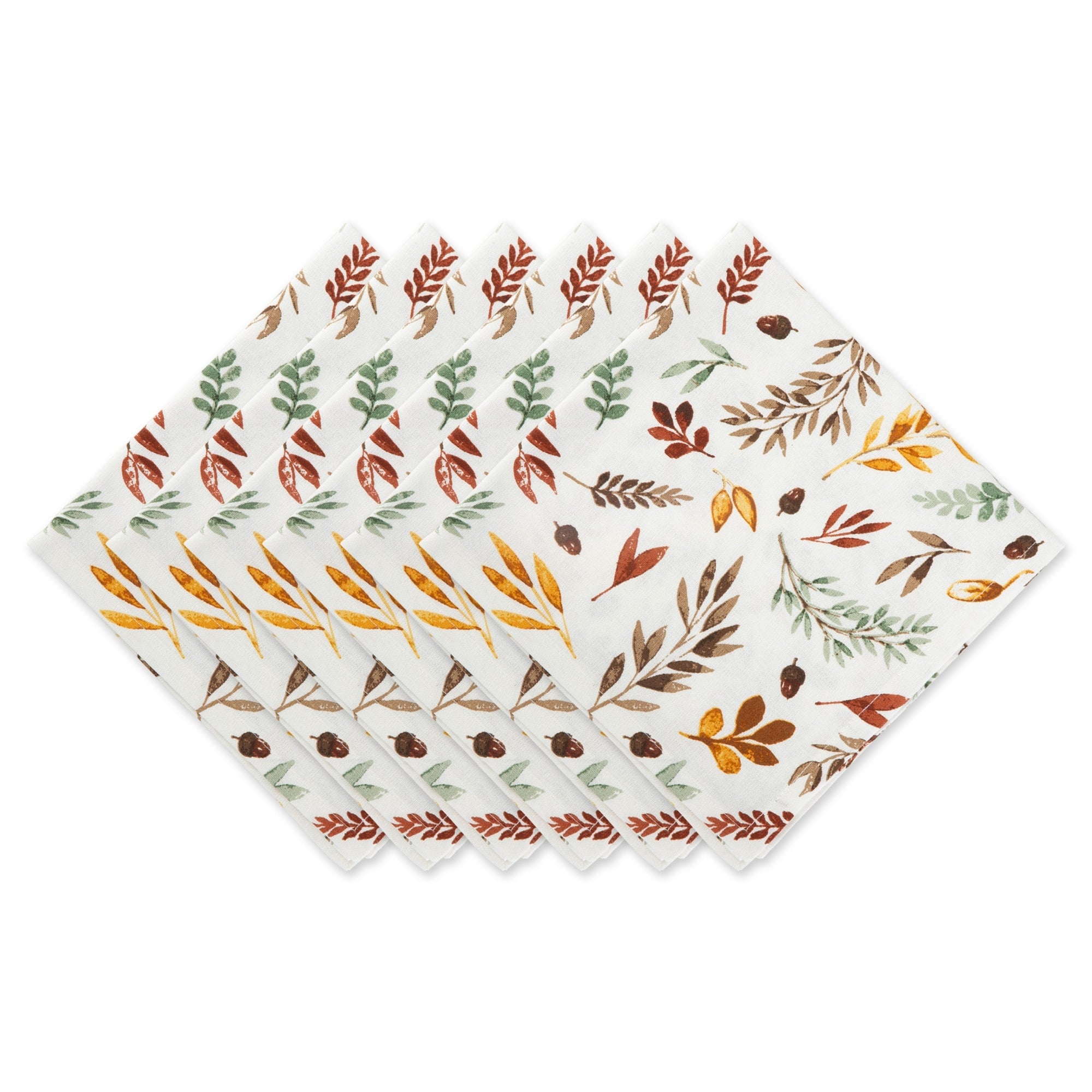 Dii Thankful Autum Fall Leaves Napkin Set 6 Piece