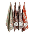 Dii Thanksgiving Cozy Picnic Plaid Dishtowel Set Of 4