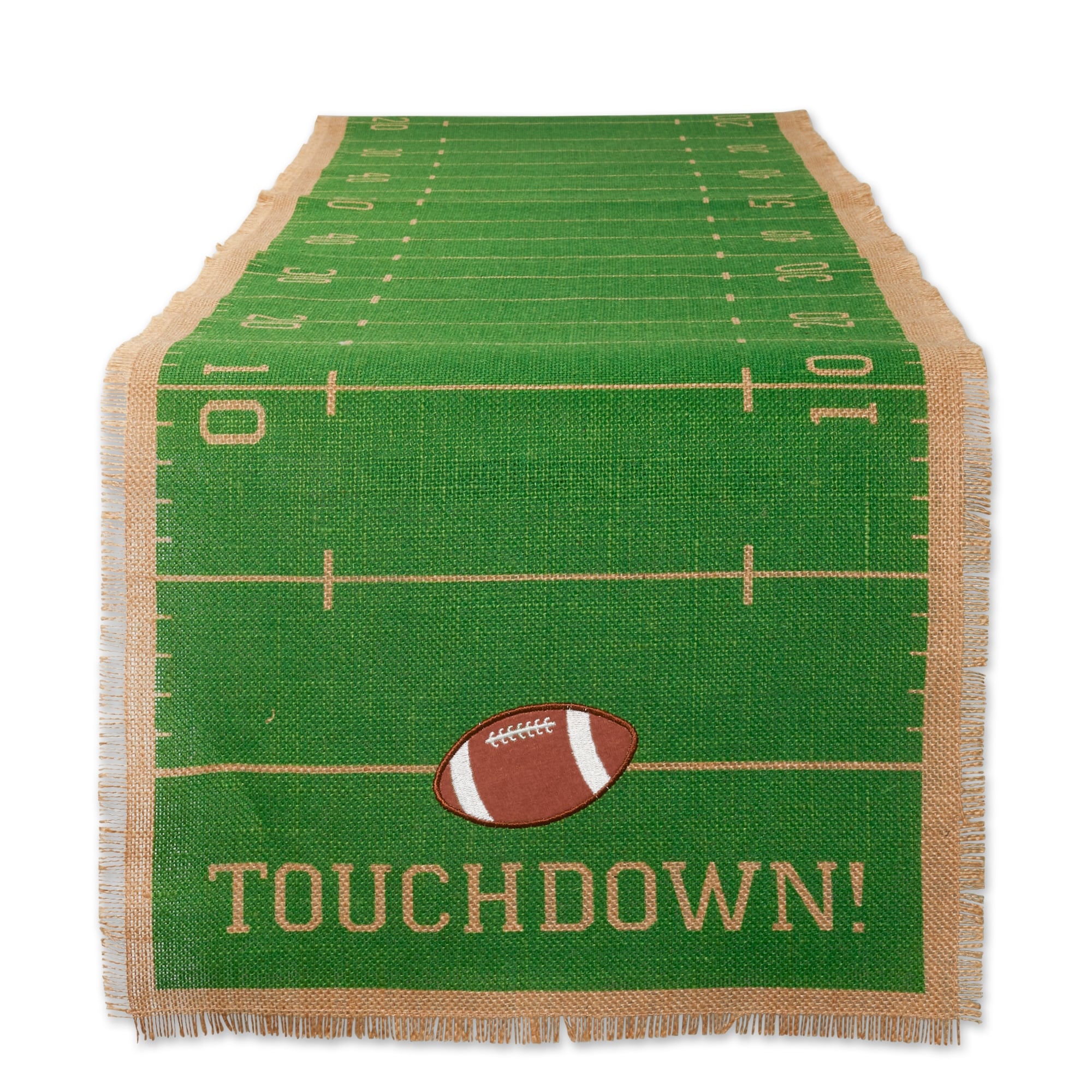 Dii Touchdown Print Jute Table Runner 14X74