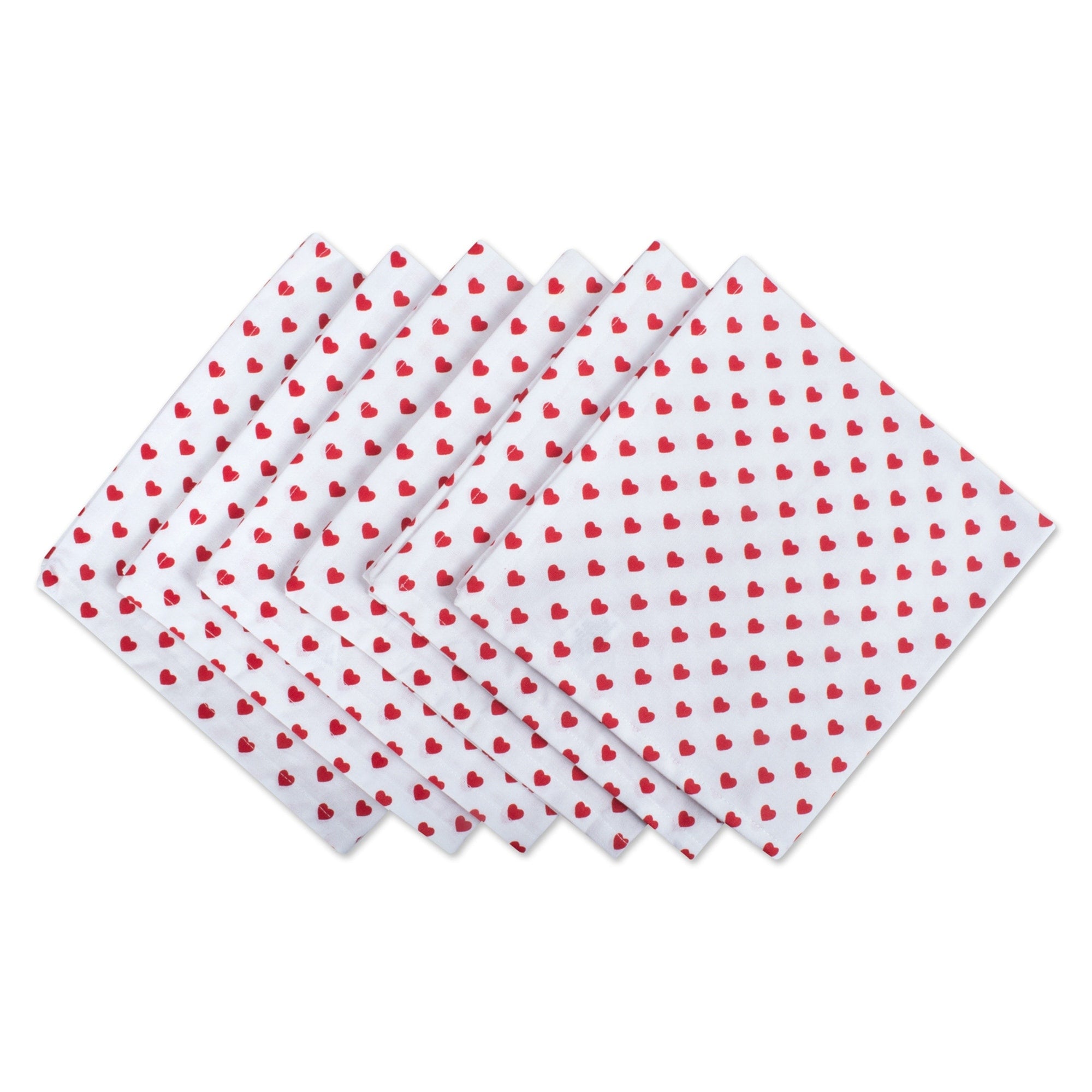 Dii Valentines Day Print Napkin Set Of 6