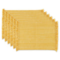 Dii Variegated Redwood Fringe Placemat Set 6