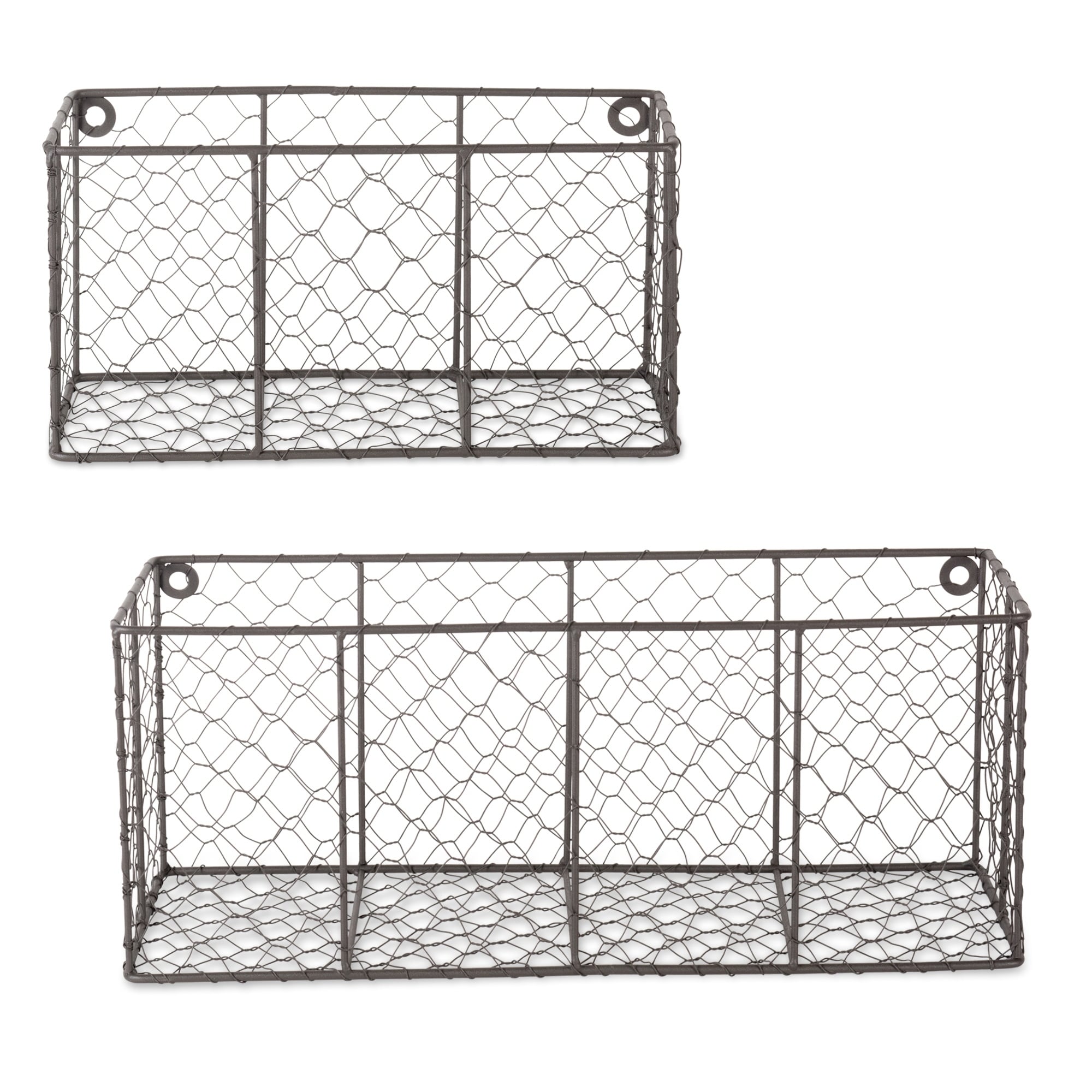 Dii Wall Mount Chicken Wire Basket Set Of 2 Small