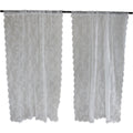 Dii White Flower Blossom Lace Window Curtain Set Of 2