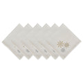 Dii Sparkle Snowflakes Embroidered Napkin Set Of 6