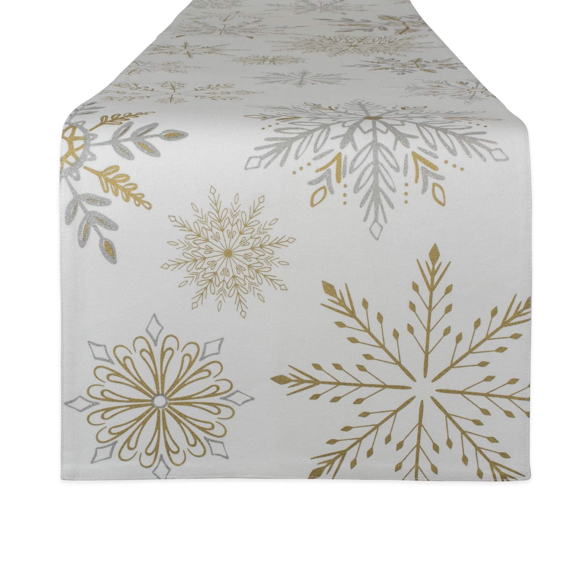 Dii Winter Sparkle Jacquard Table Runner