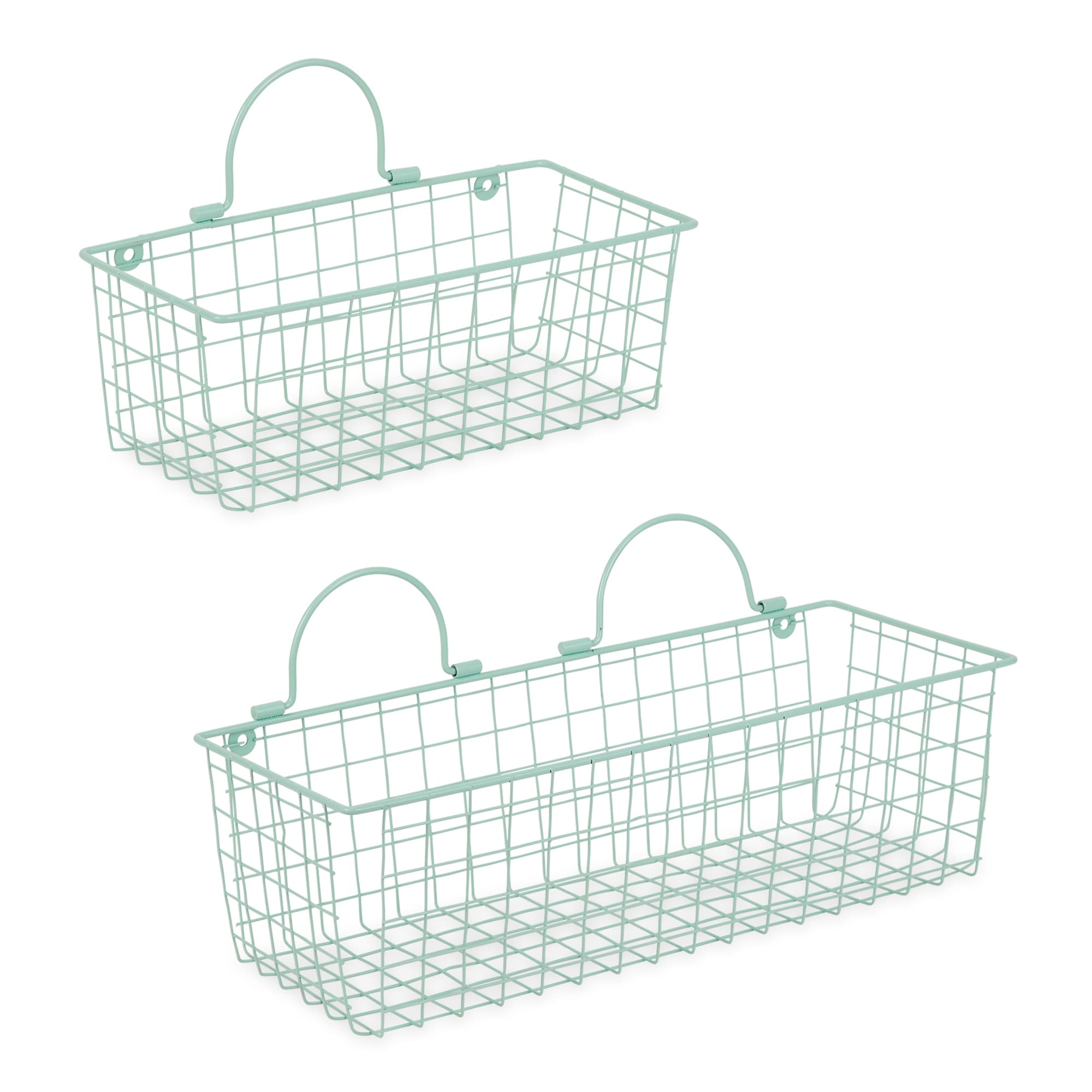 Dii Wire Wall Basket Set Of 2 Grey