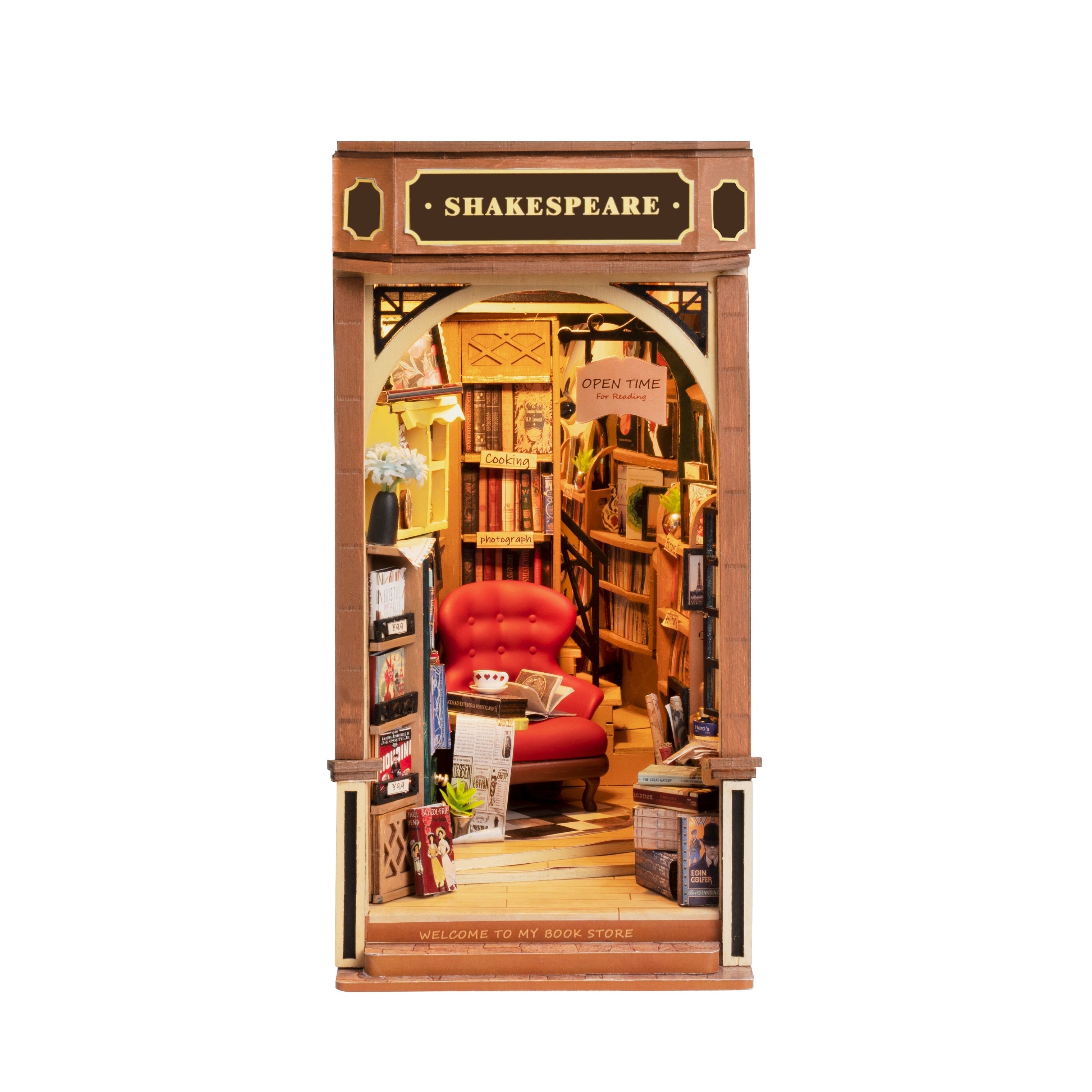 Diy 3D Book Nook Kit Bookstore 194 Pcs