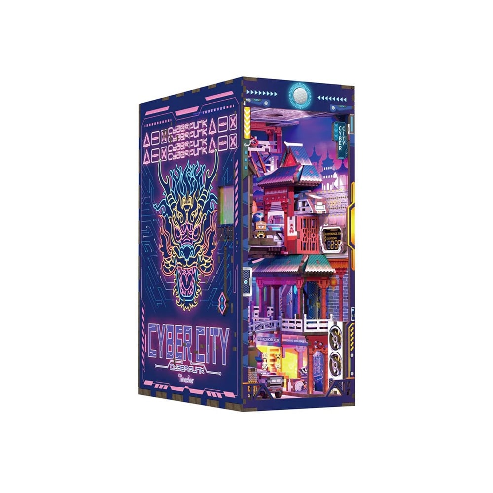 Diy 3D Book Nook Kit Cyber City 284Pcs
