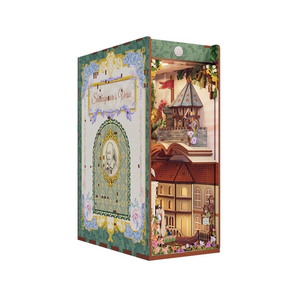 Diy 3D Book Nook Kit Shakespeares Verse 212Pcs