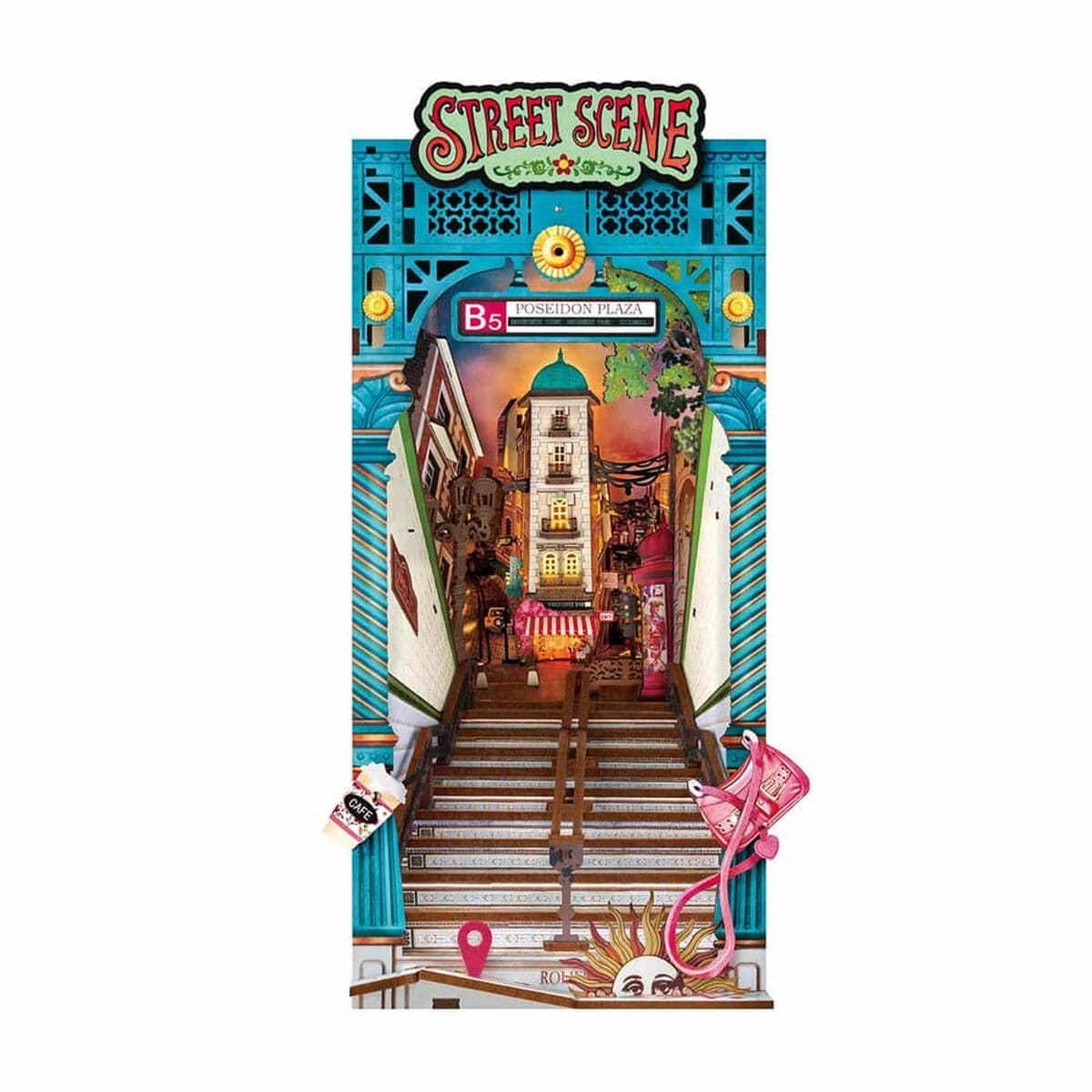 Diy 3D Book Nook Kit Street Scene 196 Pieces