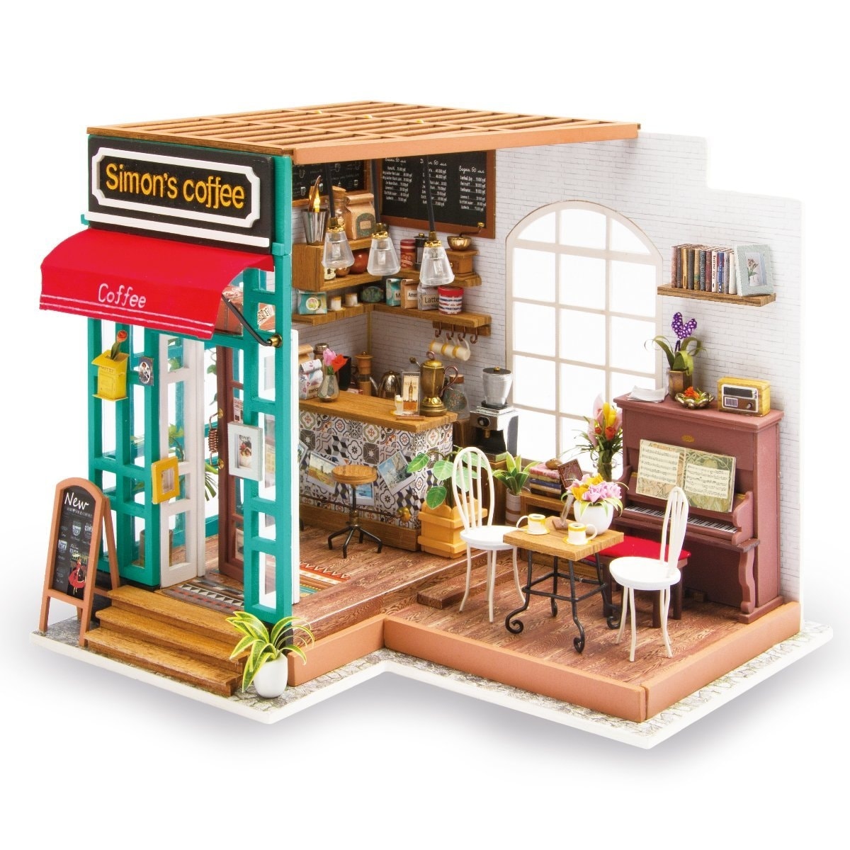 Diy 3D House Puzzle Simons Coffee Shop 203Pcs