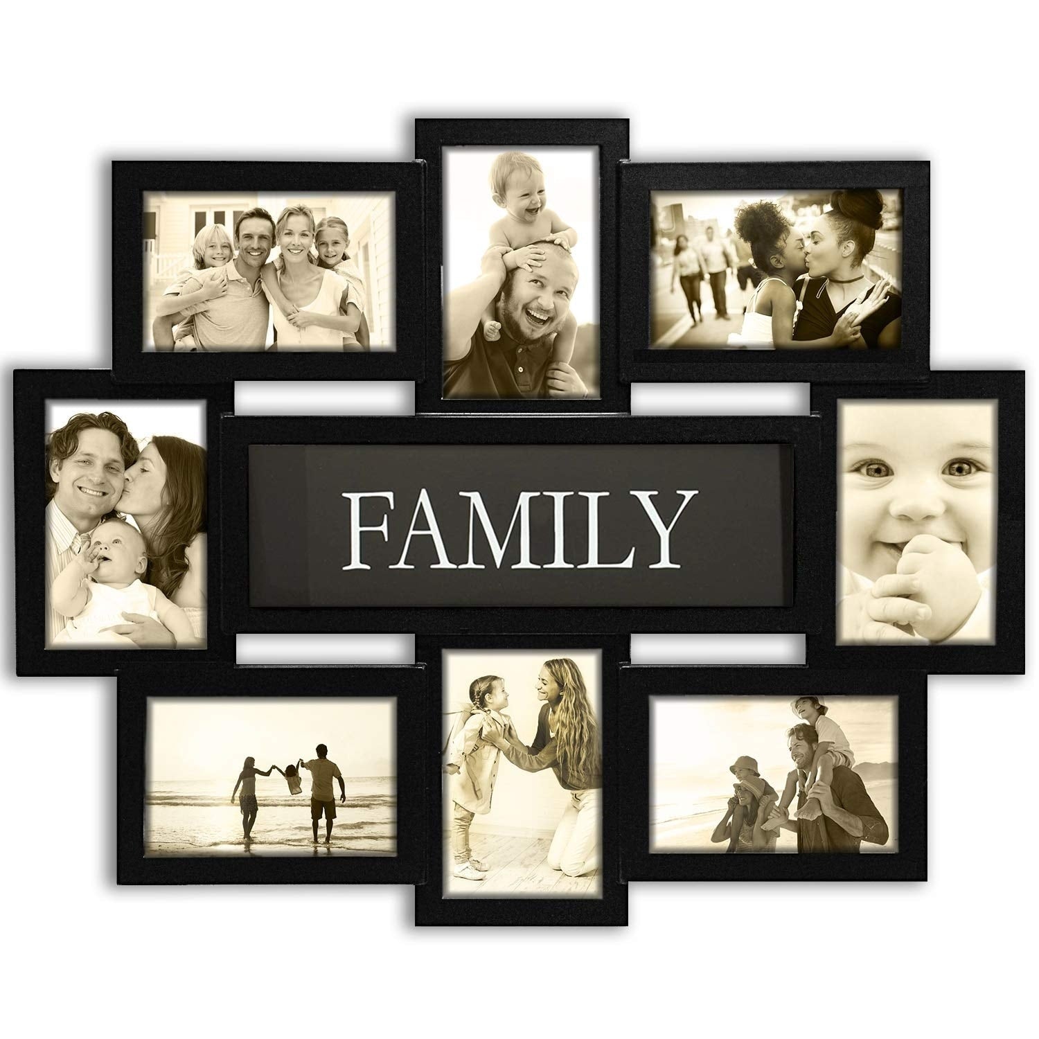 Dl Furniture 12 Opening Decorative Wall Hanging Collage Puzzle Picture Photo Frame Modern Home Decor N A