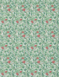 Arbutus Wallpaper by Morris & Co. Swatch, Thyme And Coral