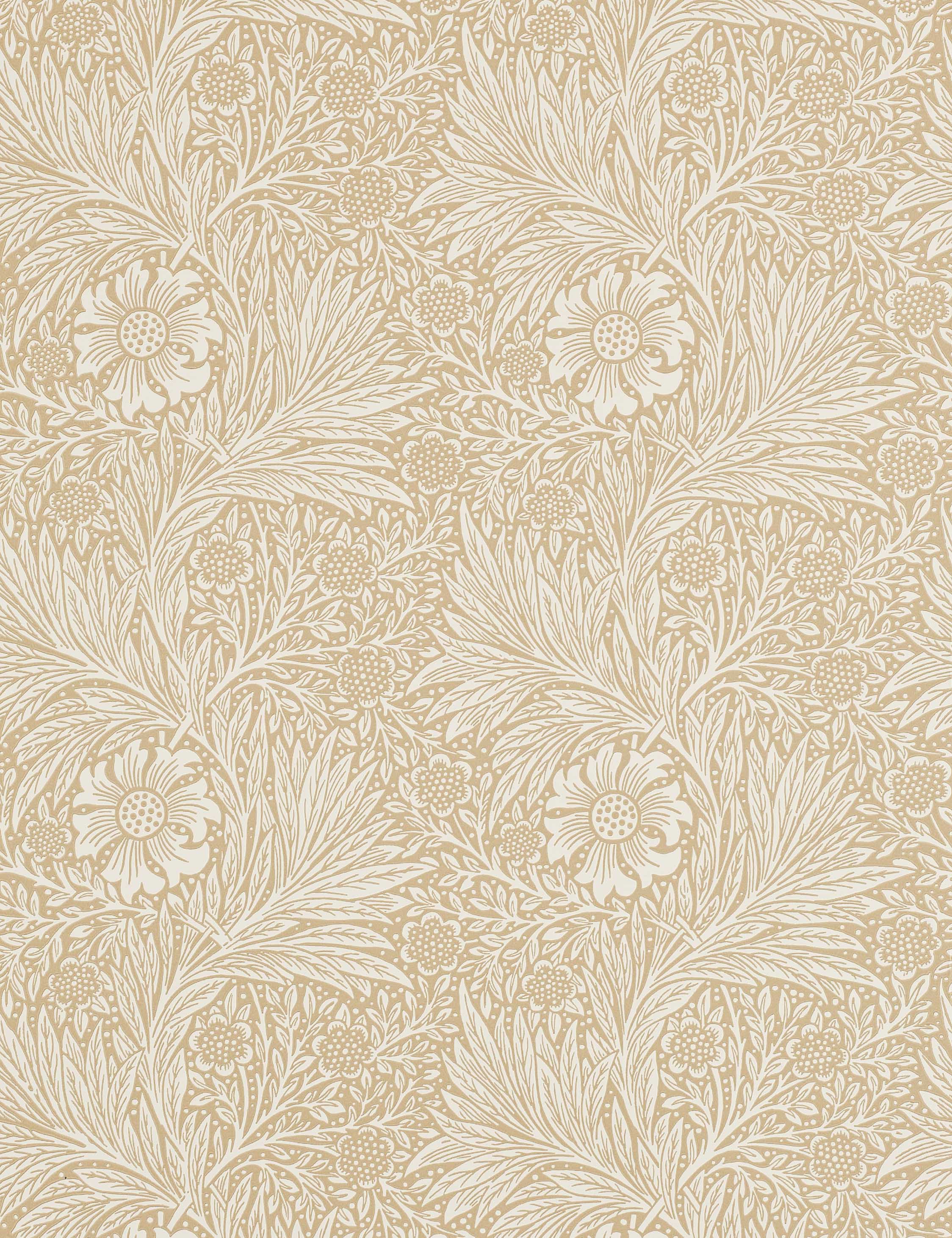 Marigold Wallpaper by Morris & Co. Swatch, Sand