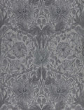 Pure Honeysuckle & Tulip Wallpaper by Morris & Co. Swatch, Black