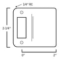 Don Jo 9102 Rc 2 1 4 By 2 1 2 Inch Extended Lip Strike Plate With Round Corners