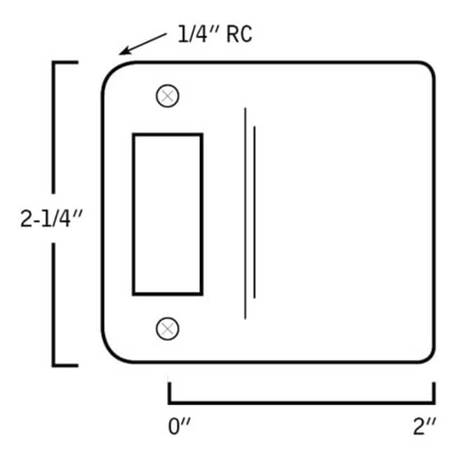 Don Jo 9102 Rc 2 1 4 By 2 1 2 Inch Extended Lip Strike Plate With Round Corners