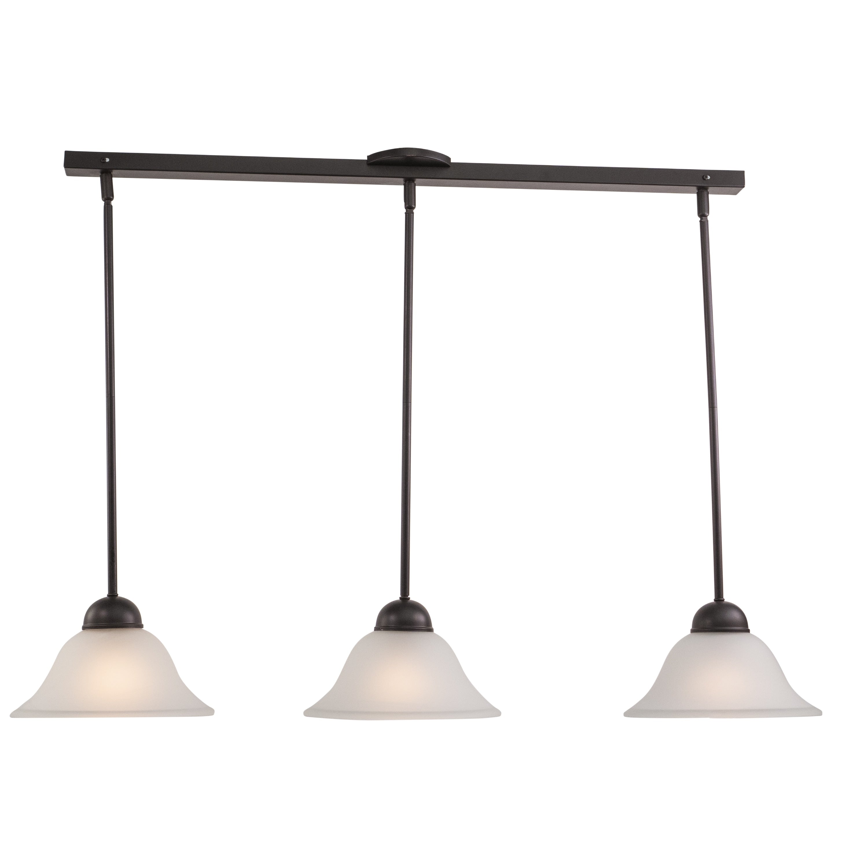 Da Vinci 3L Bronze Linear Chandelier Island Pendant Light Fixture 39.75 In W X 16.63 In H X 9.75 In D