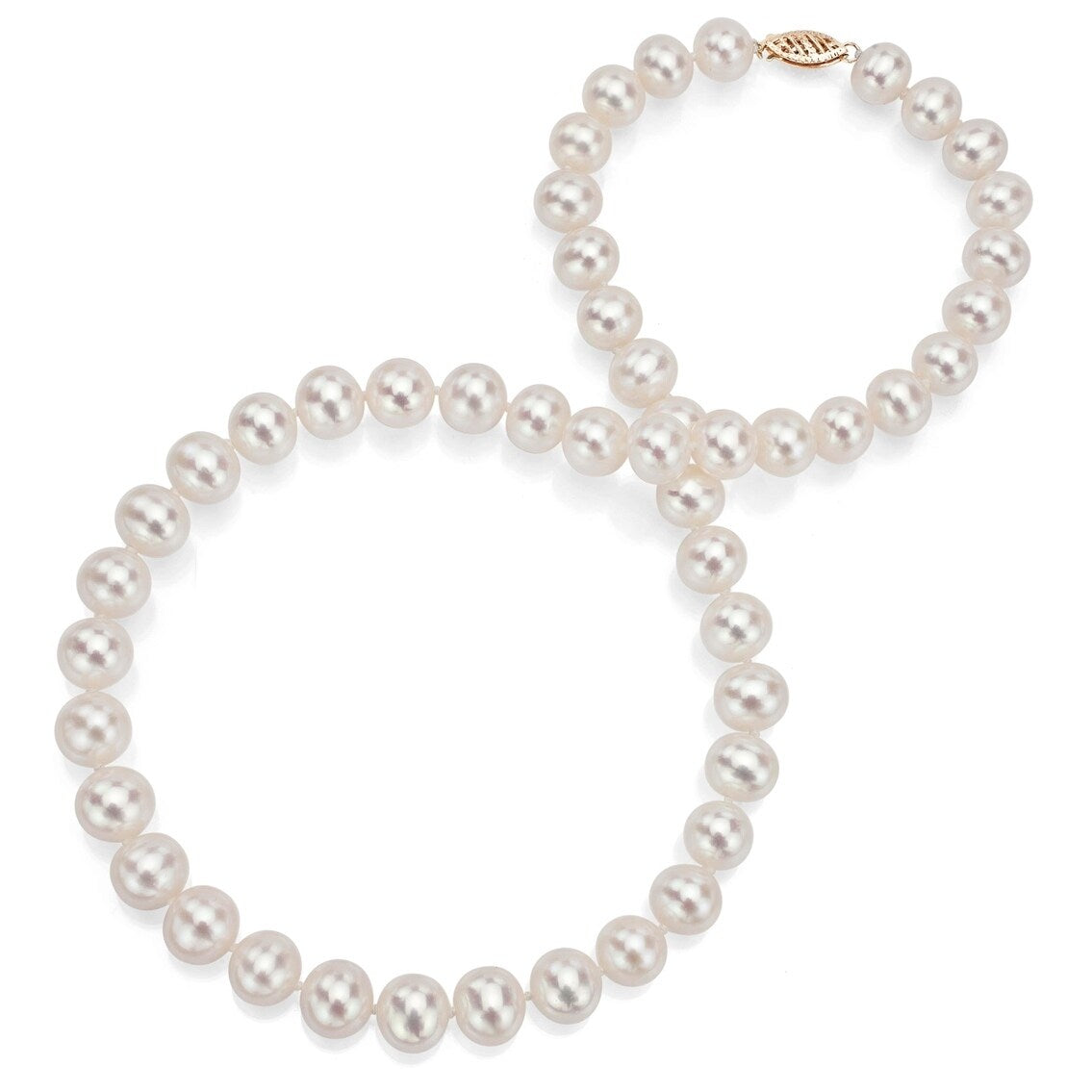 Davonna 14K Yellow Gold 6 7Mm White Freshwater Pearl Necklace