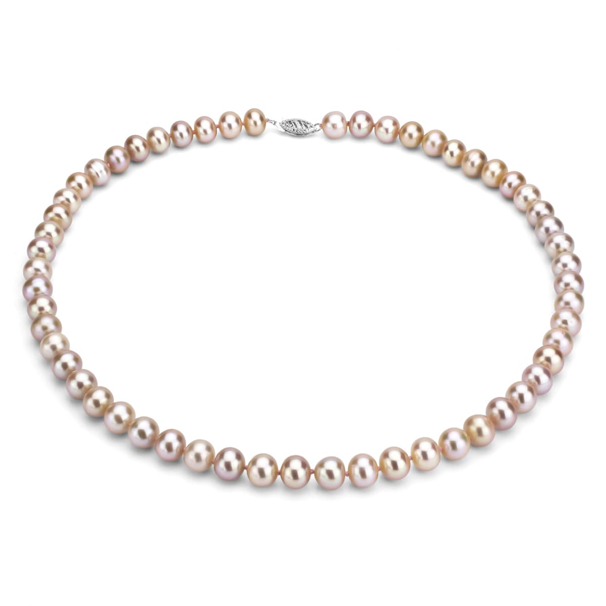 Davonna Silver Pink Fw Pearl 24 Inch Necklace 6.5 7 Mm