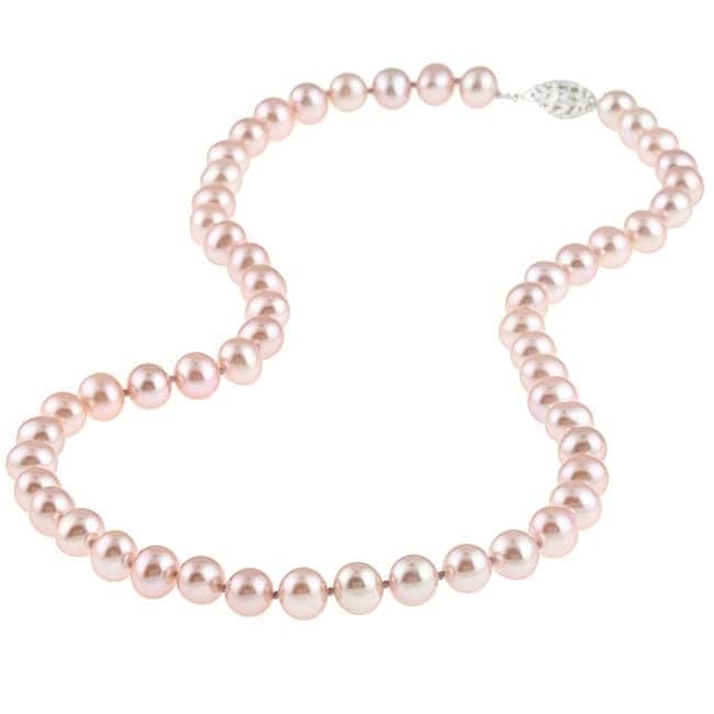 Davonna Sterling Silver 6.5 7Mm Pink Freshwater Pearl Necklace 16 36 Inches
