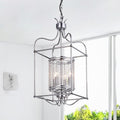 Dafne 4 Light 13 Inch Chrome Box Cage Pendant