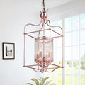 Dafne 4 Light 13 Inch Rose Gold Box Cage Pendant