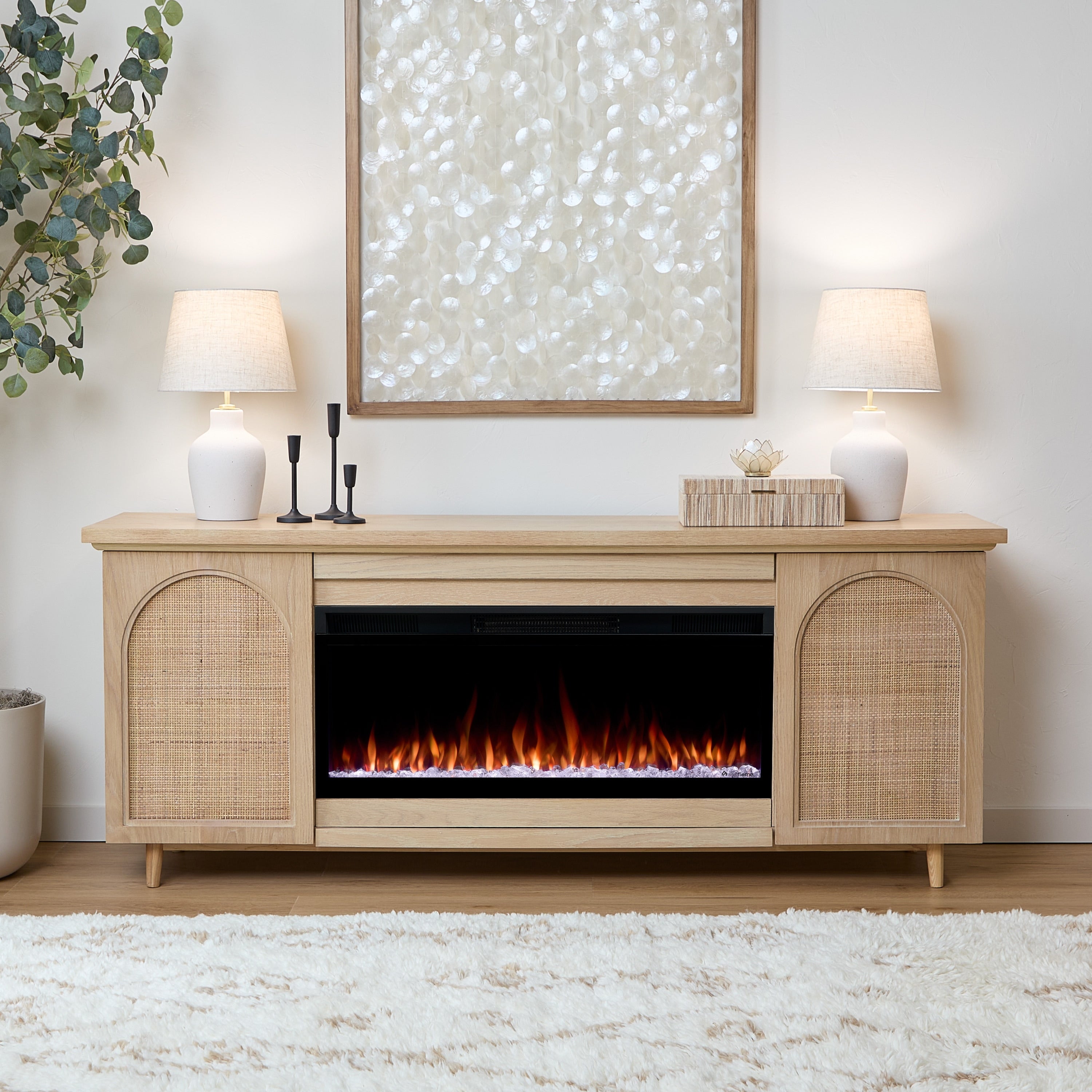 Dahlia 76 Smart Landscape Electric Fireplace Tv Stand By Real Flame