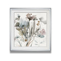 Dainty Blooms I Custom Framed Print Blue White Grey Yellow Green Silver Gold