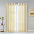 Dainty Home Malibu Extra Wide Sheer Window Curtain Panel Pair 100 X 84
