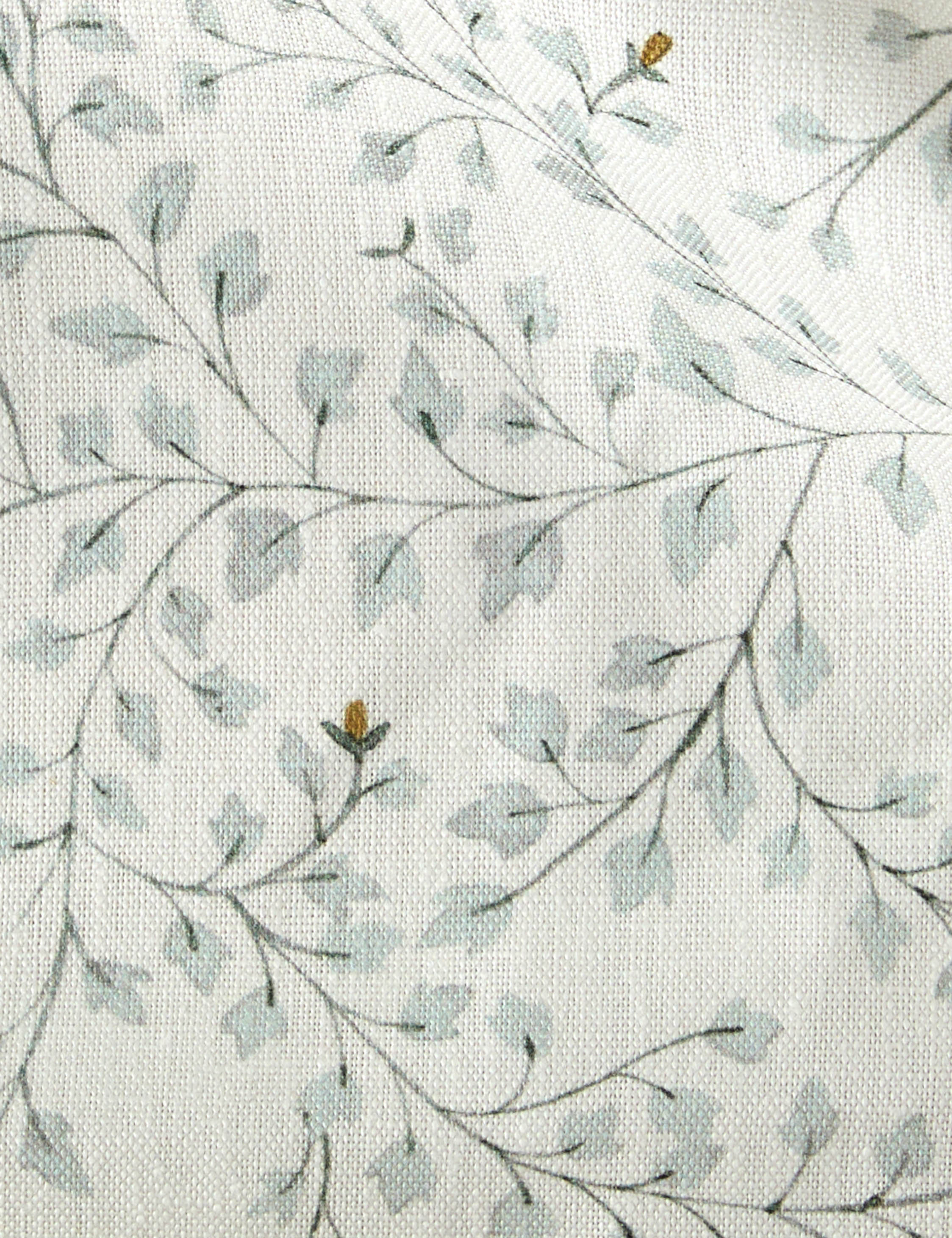 Dainty Leaves Linen Fabric Swatch by Rylee + Cru, Blue