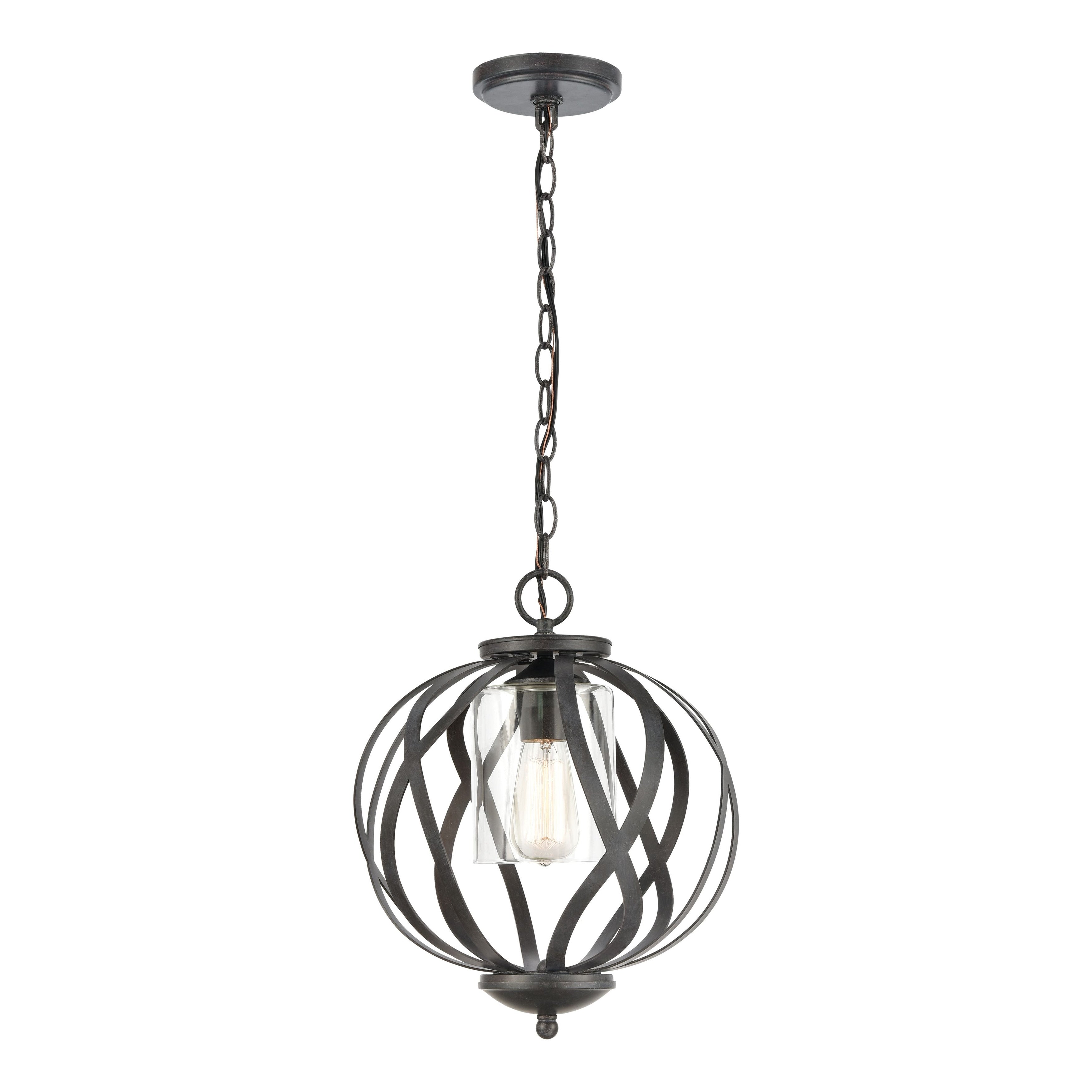 Daisy 12 Inch Wide 1 Light Pendant In Midnight Bronze 12In W X 12In D X 16In H