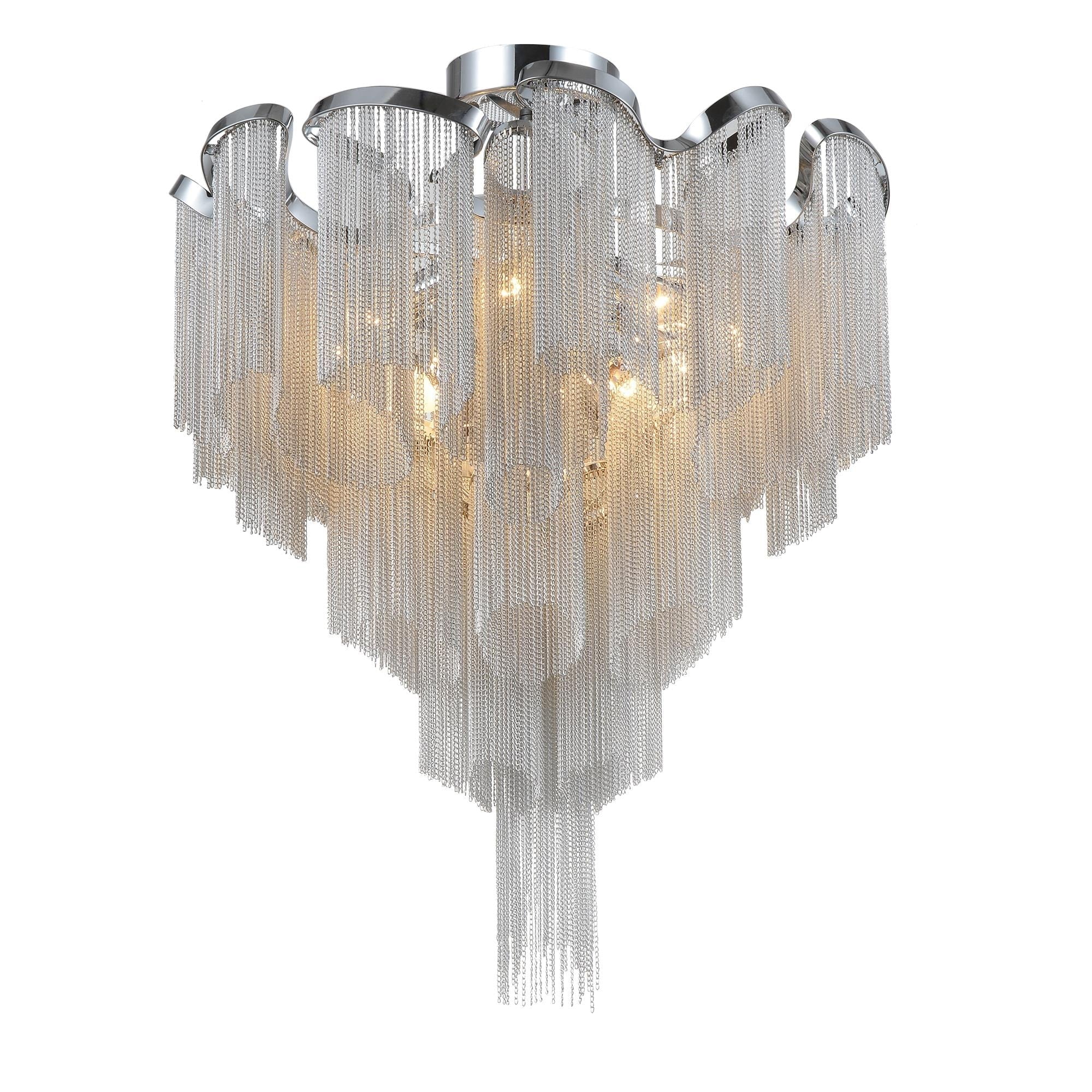 Daisy 13 Light Flush Mount With Chrome Finish N A