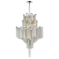 Silver Orchid Bush 16 Light Down Chrome Chandelier