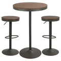 Dakota 3Pc Industrial Pub Dining Set By Lumisource