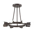 8 Light Charcoal Bronze Semi Flush Mount