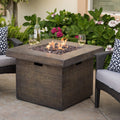Dakota Outdoor Fire Pit With Lava Rocks By Christopher Knight Home