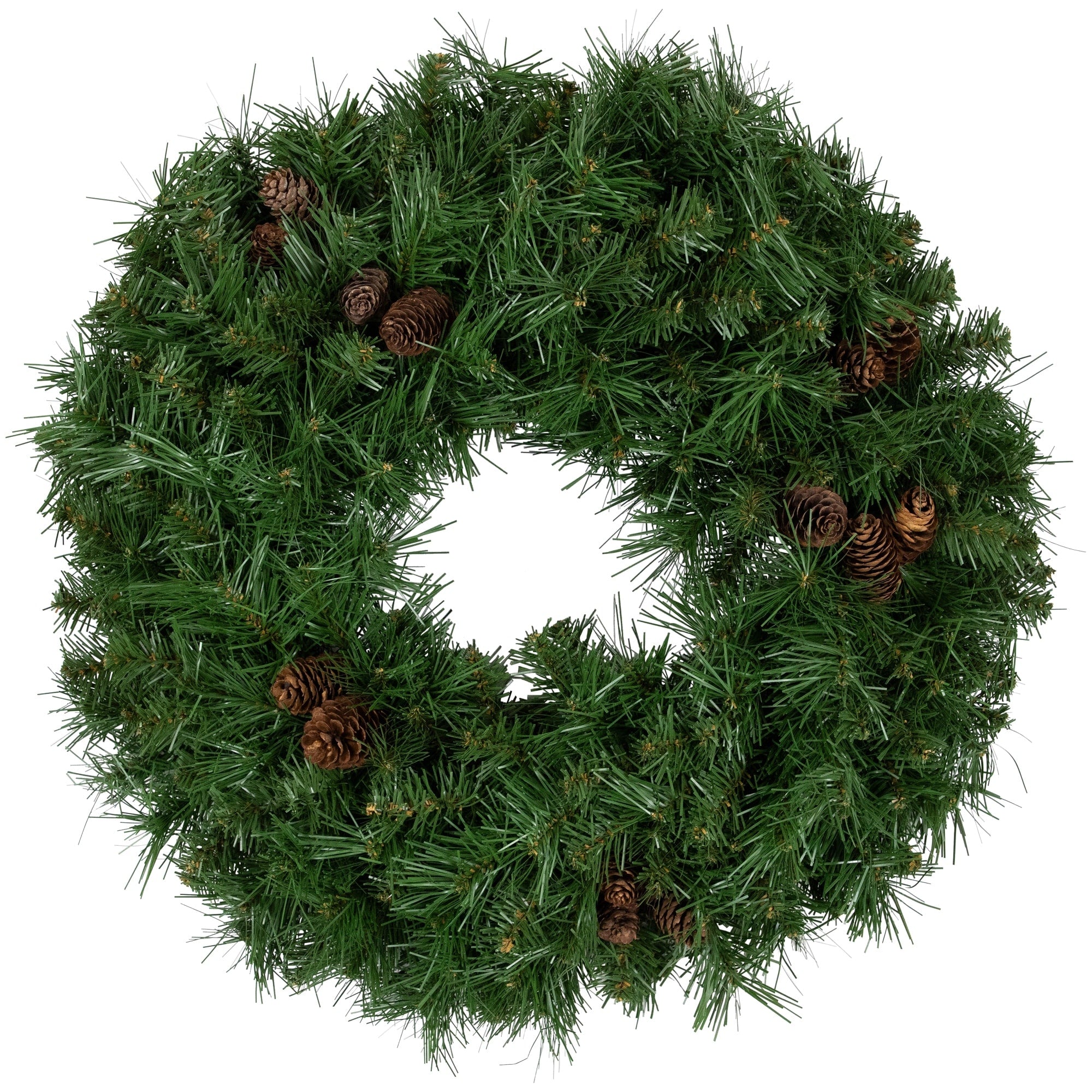 Dakota Red Pine Artificial Christmas Wreath 24 Inch Unlit Green