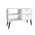 Dalarna Tv Stand With 2 Shelves In White