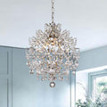 Dalia Indoor 3 Light Brushed Champagne Crystal Chandelier