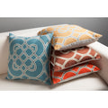 Dallas Geometric Trellis 22 Inch Decorative Pillow