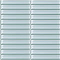 Glass Accent 1X6 Inch Straight Joint Mosaic In Classic Solid Whisper Green 12X12