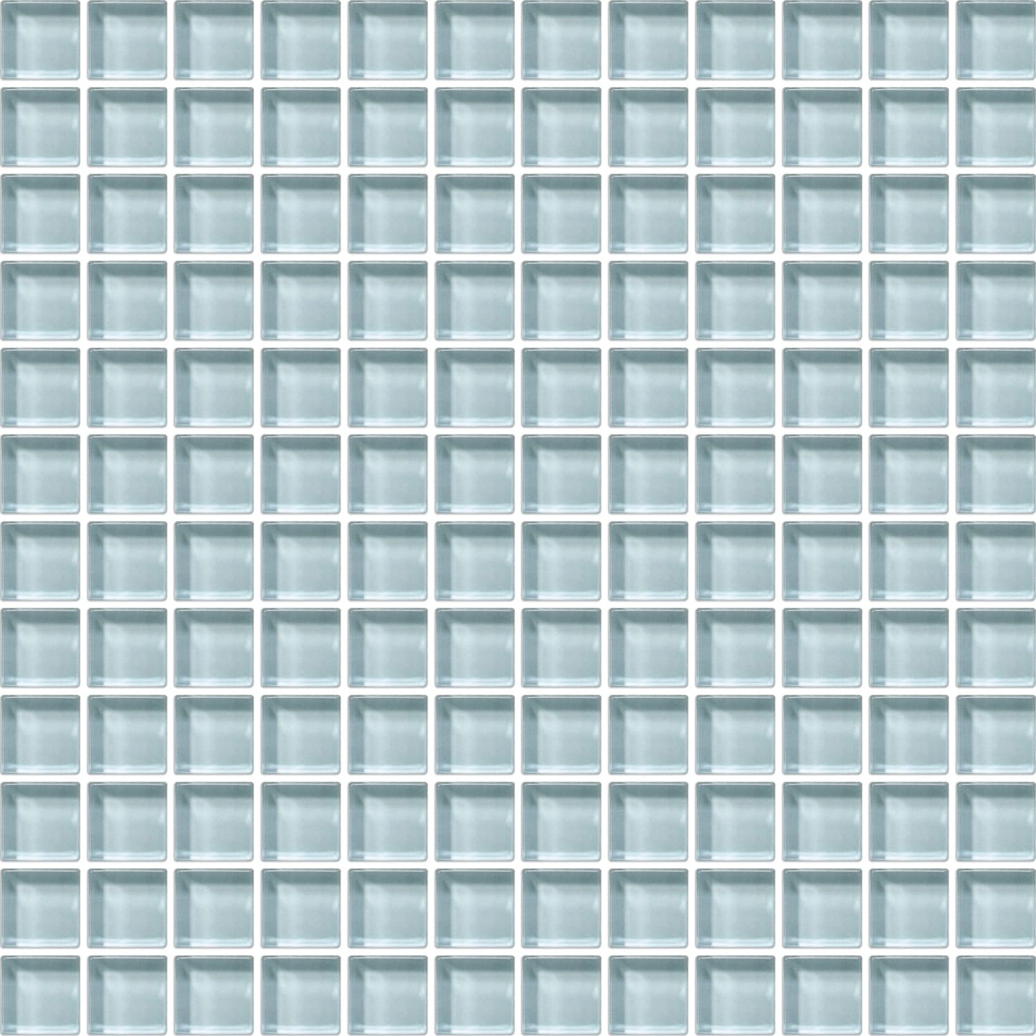 Glass Mosaic 1X1 Inch Accent Tile In Classic Solid Whisper Green 12X12