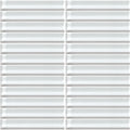 Glass Accent 1X6 Inch Straight Joint Mosaic In Classic Solid Feather White 12X12
