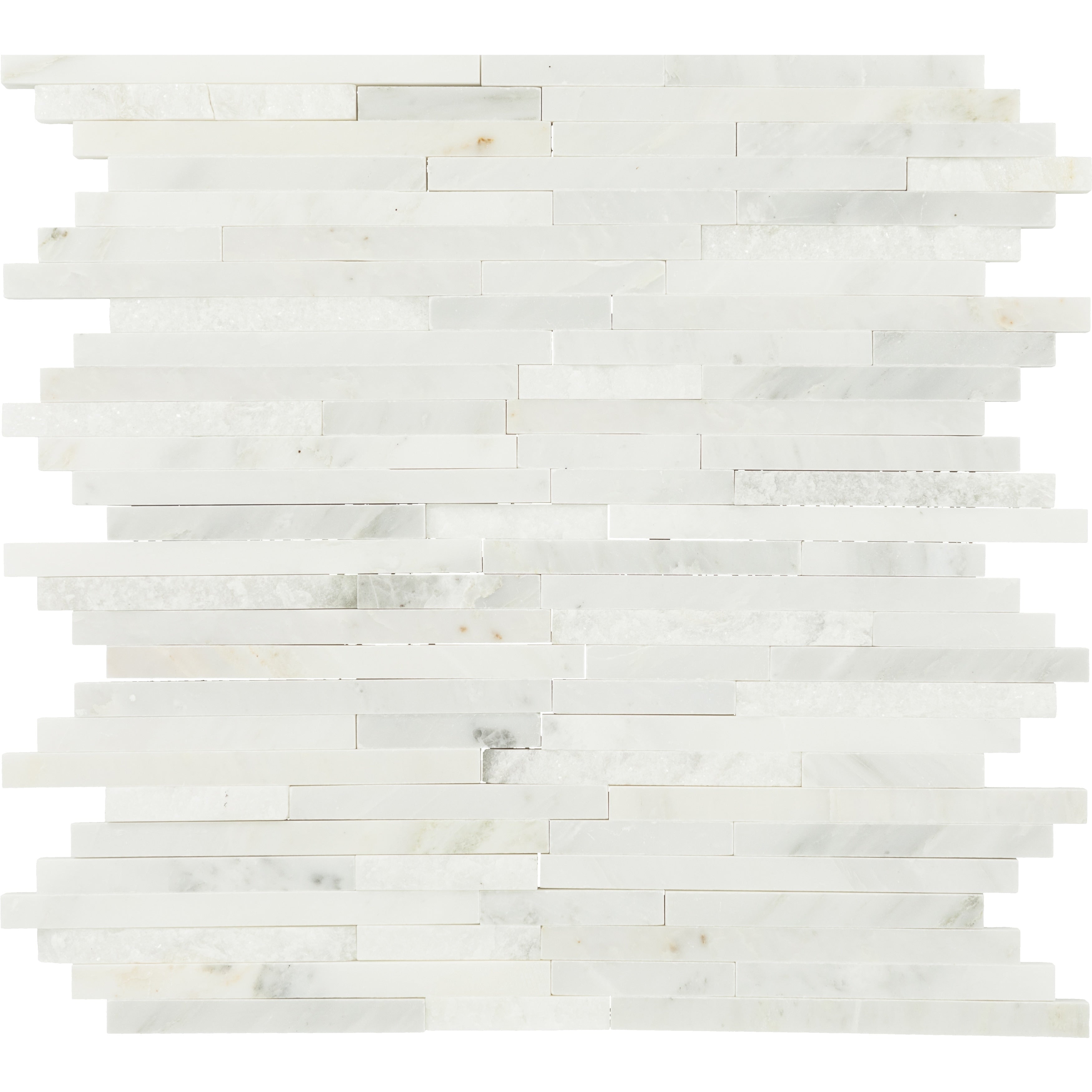 Natural Stone Marble 3 8Xrandom Mosaic First Snow Elegance 12.125 X 13.5