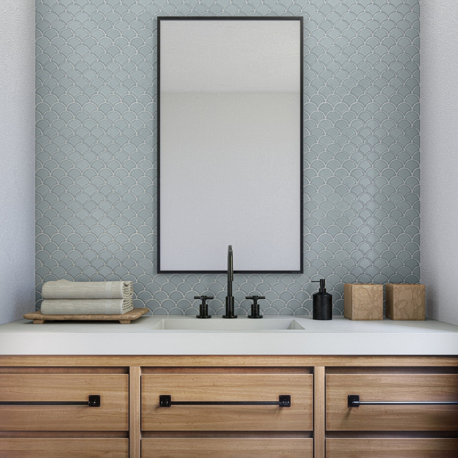 Daltile Revalia Remix 3 In Fan Mosaic Tile 10 Pcs Per Carton 10.20 Sqft Per Carton